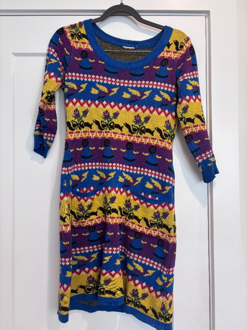 Vintage Betsey Johnson Knit sweater dress Sz Small